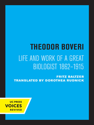 cover image of Theodor Boveri